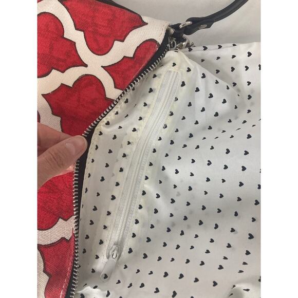 BRIGHTON SMALL RED, WHITE DOVE WITH HOLLY CROSSBODY BAG - Picture 9 of 12